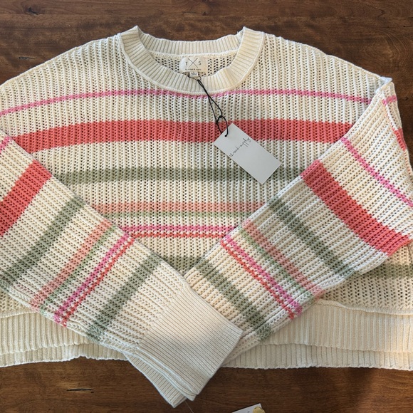 Thread & Supply Cream and Pink Knit Sweater - Picture 6 of 6